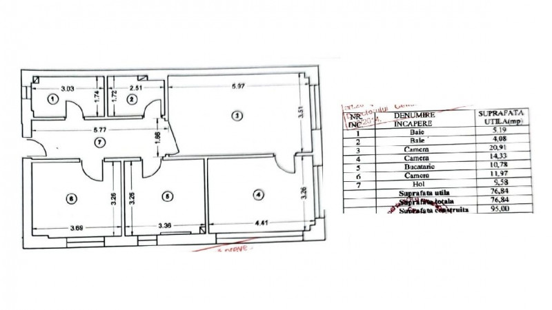 Jiului – J8 Office Park, apartament 3 camere, 77 mp.