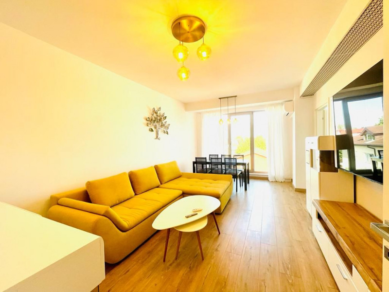 Bucurestii Noi – Apartament 3 camere nou, splendid, garaj, lift, terasa, 81 mp.