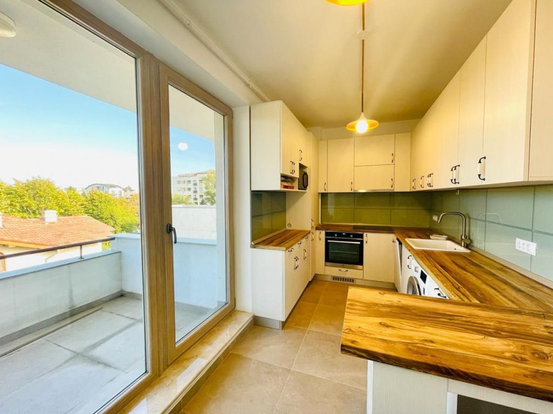 Bucurestii Noi – Apartament 3 camere nou, splendid, garaj, lift, terasa, 81 mp.