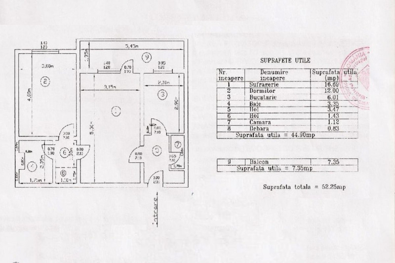 Obregia – Al. Raul Sadului 6, Apartament 2 camere, 52 mp. 