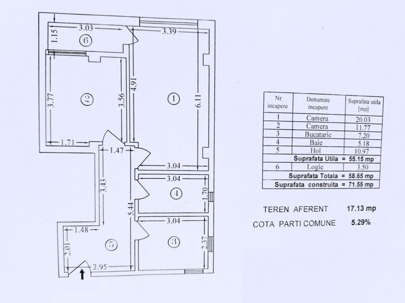 Bazilescu - Lidl, Apartament 2 camere decomandat, parcare, 2 boxe, 59 mp.