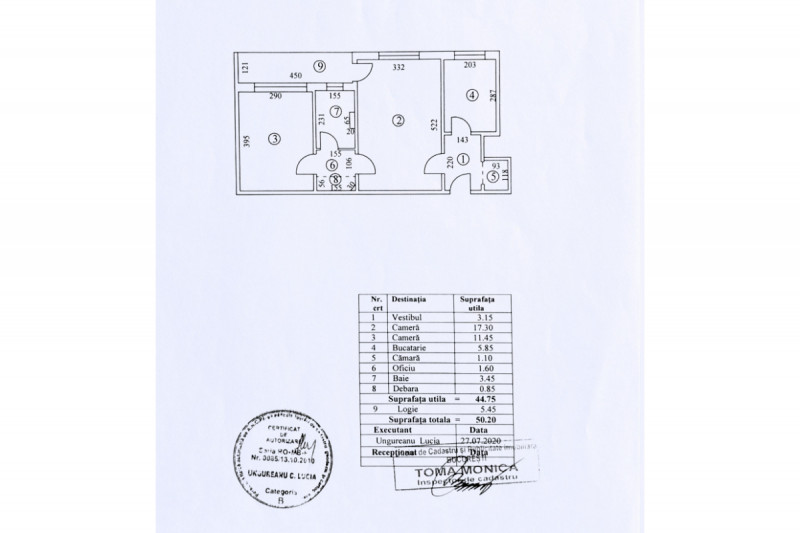 APUSULUI – Apartament 2 camere renovat, gata de mutat, 50 mp.