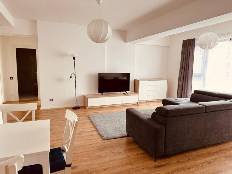 Apartament mobilat cu vedere lac Sisesti Metrou Straulesti 4'