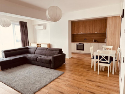 Apartament mobilat cu vedere lac Sisesti Metrou Straulesti 4'