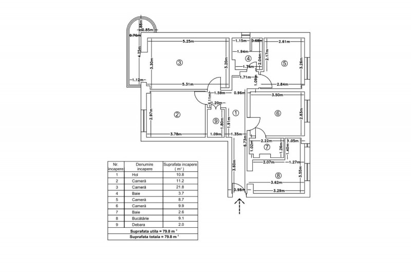 Aviatiei | Apartament 4 camere, 80 mp, 2 bai | renovat integral