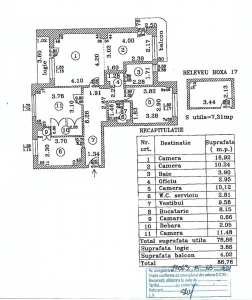 Dorobantilor – ASE, Apartament 4 camere, boxa, imobil din 1980, 94 mp. 